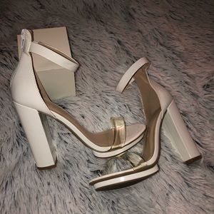 Brand new white clear heel!